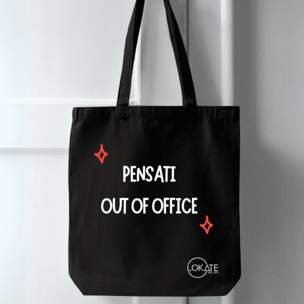 Borsa shopper "PENSATI OUT OF OFFICE"